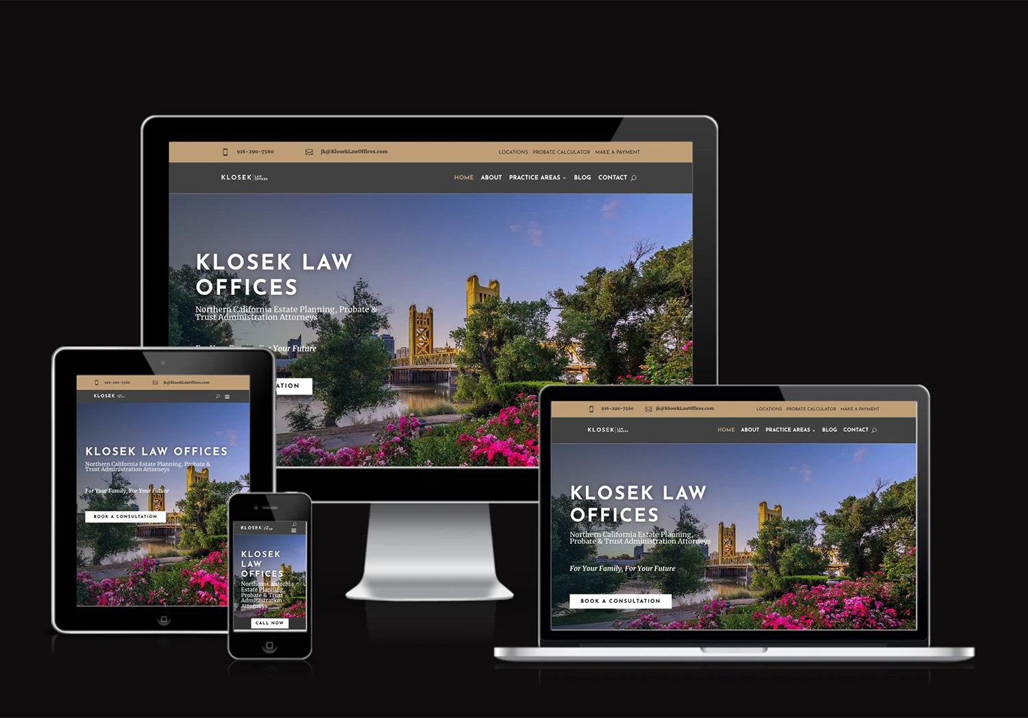 Klosek Law Offices responsive preview