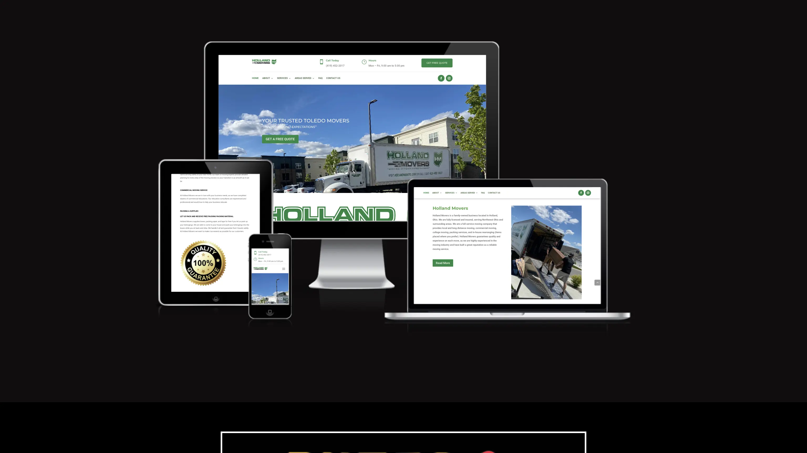 Holland Movers responsive preview